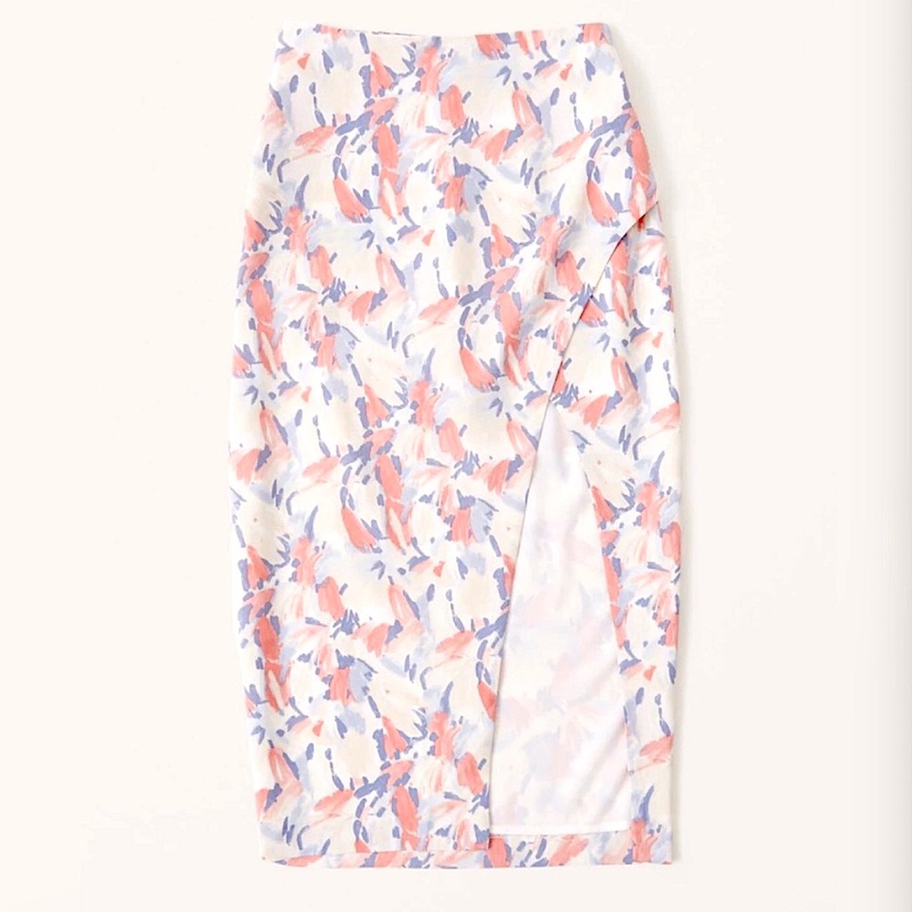 Abercrombie & Fitch Abstract‎ Print Midi Wrap Skirt